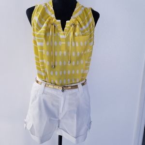 Calvin Klein Stripes & Dots Sleeveless Top